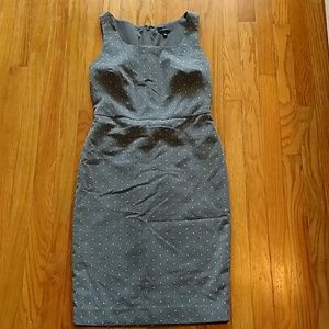 Gray and White Polka Dot Dress